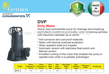 GRUNDFOS SUBMERSIBLE PUMP DVP