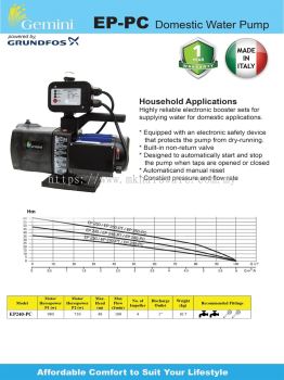 GRUNDFOS DOMESTIC WATER PUMP