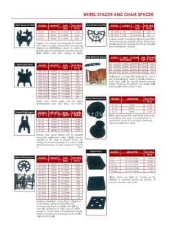 PLASTIC WHEEL SPACER AND CHAIR SPACER