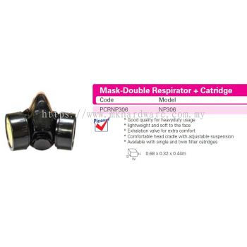 MASK-DOUBLE RESPIRATOR + CATRIDGE