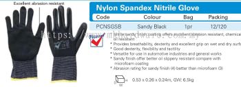 NYLON SPANDEX NITRILE GLOVE