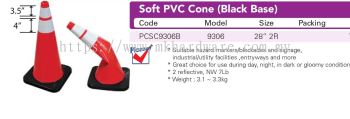 SOFT PVC CONE (BLACK BASE)