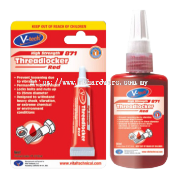 VT-871 THREADLOCKER (HIGH STRENGTH-RED)