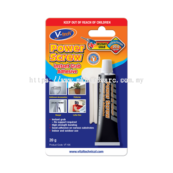 VT-106 POWER SCREW - INSTANT GRAB ADHESIVE