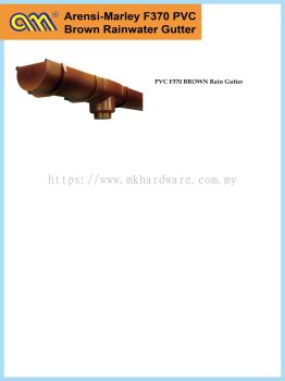 F370 BROWN PVC RAIN GUTTER