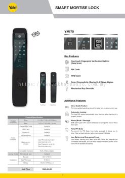 SMART MORTISE LOCK YMI70