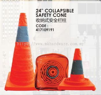 COLLAPSIBLE SAFETY CONE 24"