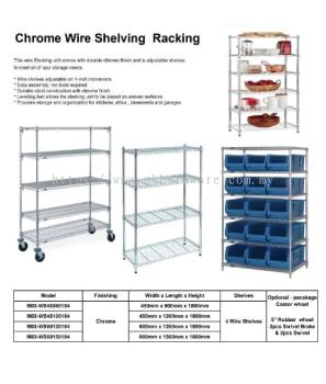 CHROME WIRE SHELVING RACKING