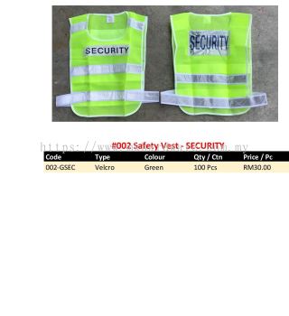 SECURITY SAFETY VEST