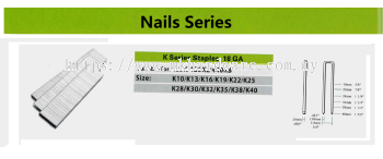 AIR NAIL K SERIES STAPLES 18 GA