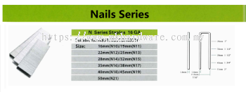 AIR NAIL N SERIES STAPLES 16 GA