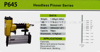 MEITE HEADLESS PINNER SERIES P645