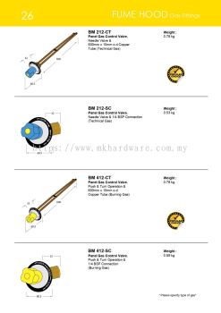 FUME HOOD (GAS FITTINGS)