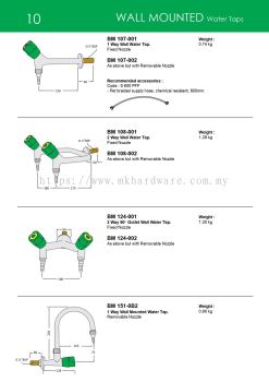 WALL MOUNTED (WATER TAPS)