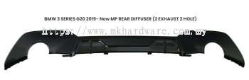 BMW 3 SERIES G20 2019- Now MP REAR DIFFUSER (2 EXHAUST 2 HOLE)