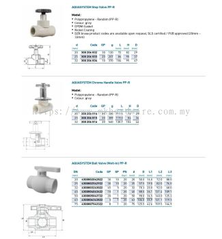 AQUASYSTEM PPR VALVE