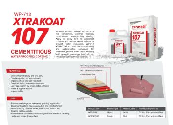 X'TRASEAL WP-712 XTRAKOAT 107 CEMENTITIOUS WATERPROOFING COATING