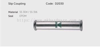 PTM STAINLESS STEEL PIPE SLIP COUPLING