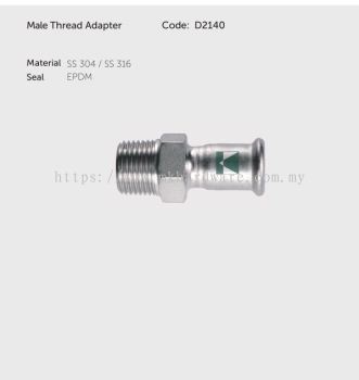 PTM STAINLESS STEEL MALE THREAD ADAPTER