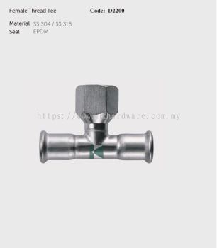 PTM STAINLESS STEEL PIPE FITTING FEMALE THREAD TEE