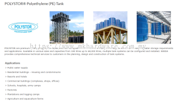 POLYSTOR庐POLYETHYLENE (PE) TANK