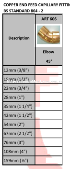 ART 606 ELBOW 45掳