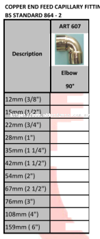 ART 607 ELBOW 90掳