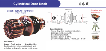 CYLINDRICAL DOOR KNOB 