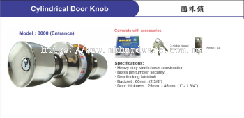 CYLINDRICAL DOOR KNOB 