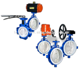 PTFE SEATED BUTTERFLY VALVE WAFER/LUG