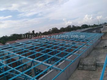 10 units terrace house light weight truss works at Muar, Johor Bahru
