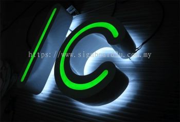 3D led backlit box up lettering