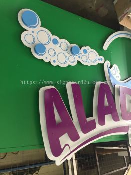 Aladin dobi 3D led backlit box up signboard at Puchong, Selangor 