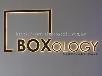 Boxology Sanctuary Mall 3D led backlit box up signage on wall at bandar rimbayu 