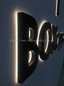 Boxology Sanctuary Mall 3D led backlit box up signage on wall at bandar rimbayu 