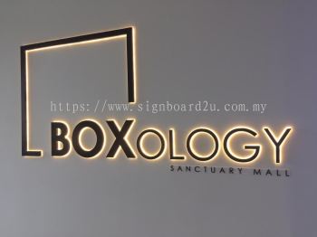 Boxology Sanctuary Mall 3D led backlit box up signage on wall at bandar rimbayu