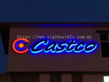 Castco 3D led backlit Eg box up signboard Telok Panglima