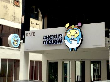 Chewie Mellow 3D led backlit Eg box up signboard at Subang SS15