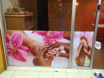 Glass Door Window Sticker Malaysia | Advertising Poster Shop Lot Retail Beauty Saloon Aesthetic Massage Wellness Center Fitness Gym | Supplier Printing Installer