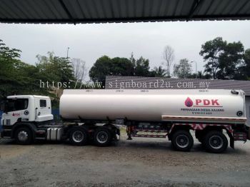 Perniagaan Diesel Kajang Sdn Bhd Truck Tanker Cutting Colour Sticker at Kajang, Selangor