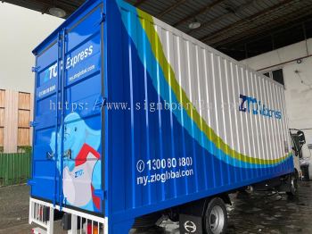 ZTO EXPRESS BOX TRUK BODY STICKER AT SHAH ALAM SELANGOR 