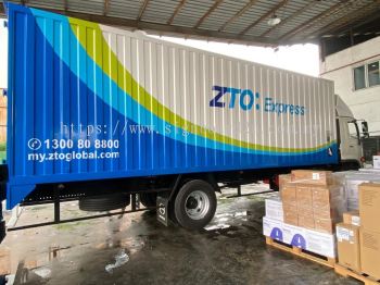 ZTO EXPRESS BOX TRUK BODY STICKER AT SHAH ALAM SELANGOR 