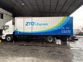 ZTO EXPRESS BOX TRUK BODY STICKER AT SHAH ALAM SELANGOR 