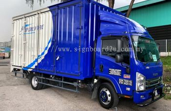 PKP GLOBAL BOXTRUCK STICKER DESIGN & PAINT LINING AT SUBANG JAYA , SELANGOR