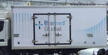 BIOMED GLOBAL INKJET UV WRAPPING LORRY BODY STICKER AT KLANG SELANGOR