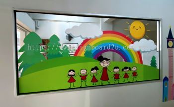 Glass Door Window Sticker Malaysia | Advertising Poster Shop Lot Retail Nursery School Kindergarten Tadika Education University| Supplier Printing Installer