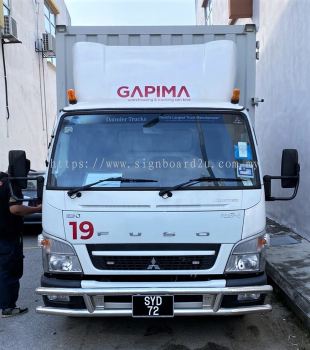 GAPIMA SDN BHD MITSUBISHI FUSO LORRY BOX TRUCK BODY STICKER AT SHAH ALAM, SELANGOR, MALAYSIA