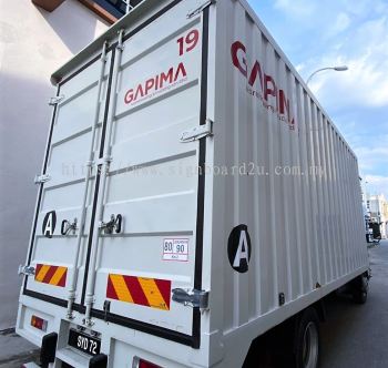 GAPIMA SDN BHD MITSUBISHI FUSO LORRY BOX TRUCK BODY STICKER AT SHAH ALAM, SELANGOR, MALAYSIA