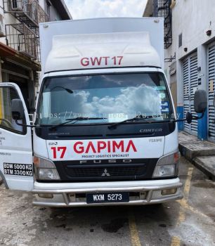 GAPIMA SDN BHD MITSUBISHI FUSO LORRY BOX TRUCK BODY STICKER AT SHAH ALAM, SELANGOR, MALAYSIA