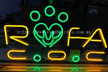 LED NEON LIGHT BAR LETTERING & LOGO HANDHELD BOARD AT MALAYSIA